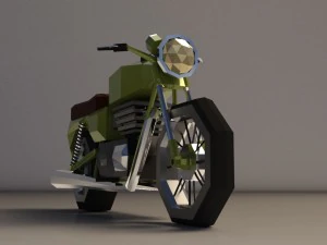 motocicletta low poly 01 Modello 3D