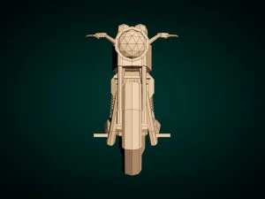 motocicletta low poly 01 Modello 3D