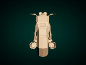 motocicletta low poly 01 Modello 3D