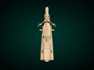 motocicletta low poly 01 Modello 3D