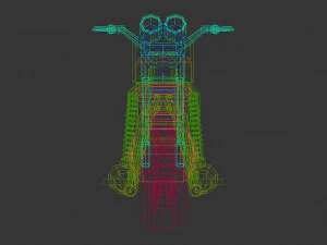 motocicletta low poly 01 Modello 3D
