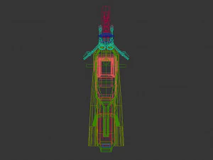 motocicletta low poly 01 Modello 3D