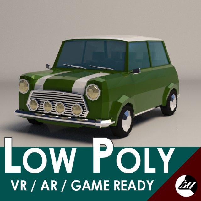 low-poly cartoon small city car 3D मॉडल .c4d .max .obj .3ds .fbx .stl .blend 