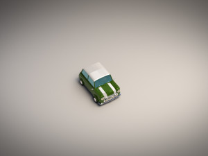 low-poly cartoon small city car 3D मॉडल