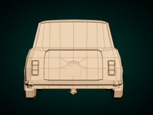 low-poly cartoon small city car 3D मॉडल