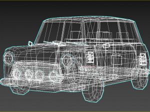 low-poly cartoon small city car 3D मॉडल