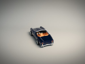 low-poly cartoon roadster 3D Model