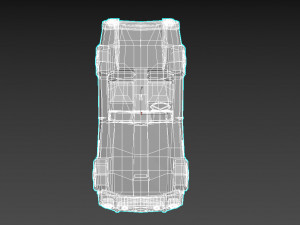low-poly cartoon roadster 3D Model