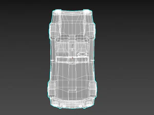low-poly cartoon roadster 3D Model