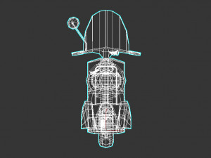 low-poly cartoon vespa scooter Modelo 3D