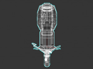 low-poly cartoon vespa scooter Modelo 3D