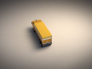 low-poly cartoon cargo truck Model 3D