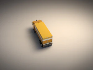 низкополигональный мультяшный грузовой автомобиль 3D Модель