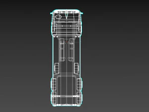 низкополигональный мультяшный грузовой автомобиль 3D Модель
