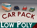 low poly cartoon classic car pack 01 3D Model