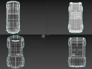 pacchetto auto d'epoca a cartoni animati low poly 01 Modello 3D