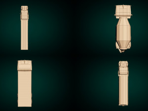 low poly cartoon truck pack 01 3D 모델