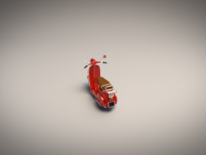 low-poly cartoon vespa scooter 3D Модель