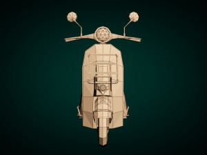 low-poly cartoon vespa scooter 3D Модель