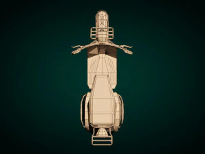 low-poly cartoon vespa scooter 3D Model