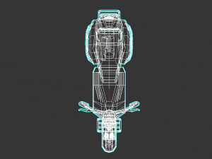 low-poly cartoon vespa scooter 3D Модель