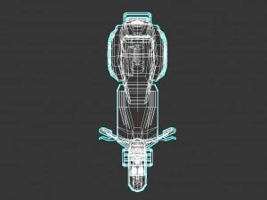 low-poly cartoon vespa scooter 3D Model