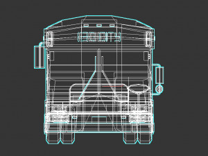 low-poly cartoon city bus 3D Model
