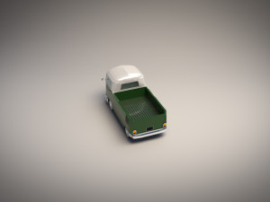low-poly cartoon samba pickup 3D Model