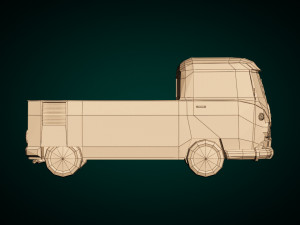 low-poly cartoon samba pickup 3D Model
