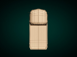 low-poly cartoon samba pickup 3D Model