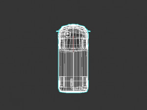 low-poly cartoon samba pickup 3D Model
