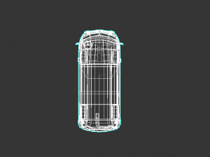 low-poly cartoon vw transporter bus 3D Model