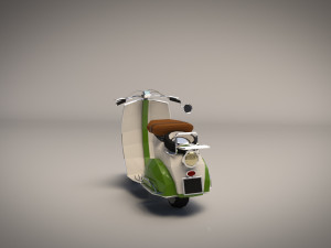 low poly cartoon vespa scooter 3D 模型