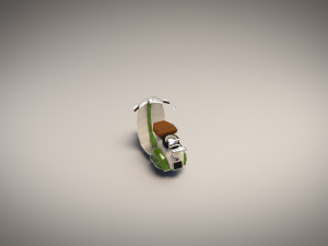 low poly cartoon vespa scooter 3D 模型