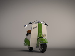 low poly cartoon vespa scooter 3D 模型