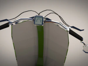 scooter vespa de dessin anim&eacute; low poly Modèle 3D