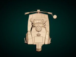 low poly cartoon vespa scooter 3D 模型