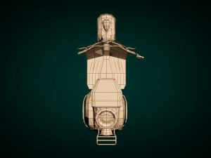 low poly cartoon vespa scooter 3D 模型