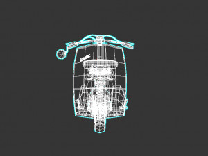 low poly cartoon vespa scooter 3D 模型