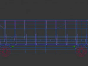low poly cartoon intercity bus 3D Model