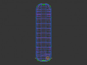 low poly cartoon intercity bus 3D Model