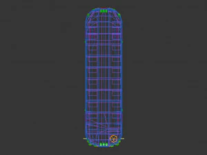 low poly cartoon intercity bus 3D Model