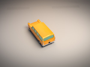 low poly station wagon 3D मॉडल
