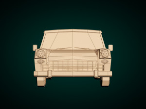 low poly station wagon 3D मॉडल