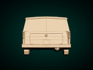 low poly station wagon 3D मॉडल