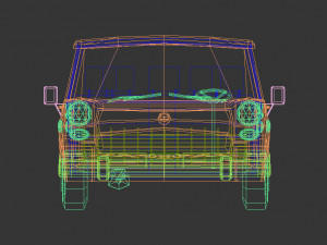 low poly station wagon 3D मॉडल