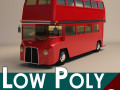 low poly cartoon london bus Modèle 3D