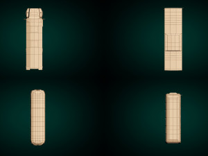 low poly bus pack Modèle 3D