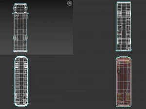 pacchetto bus low poly Modello 3D