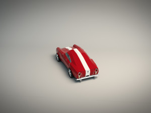 low poly muscle car 01 Model 3D